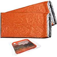 2 Premium Saco de Dormir de Emergencia - Sacos de Vivac- Supervivencia Impermeable Manta - Aislamiento Térmico – Alta…